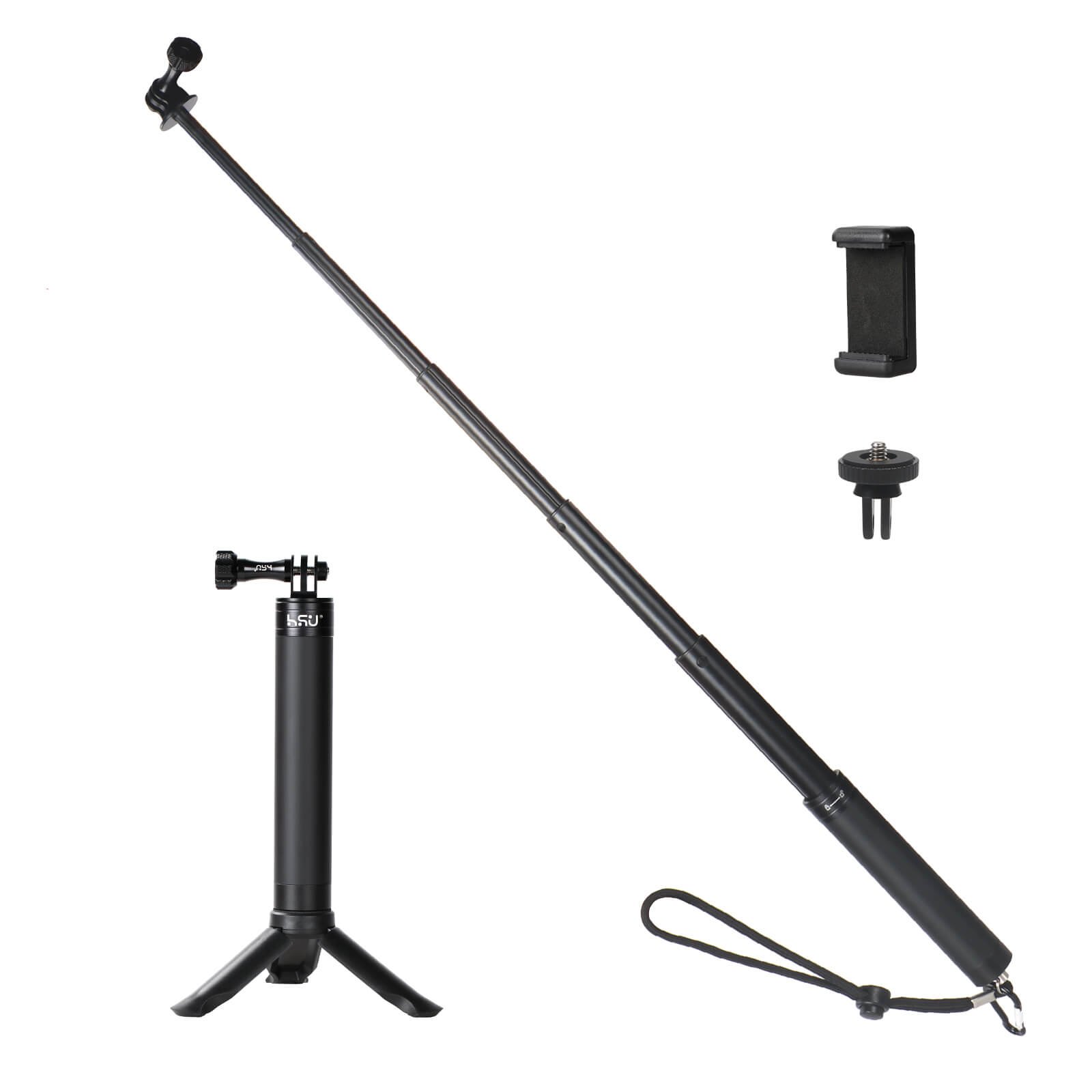 HSU Lightweight Aluminum Alloy Camera Monopod for GoPro, iPhone and Android - Image 2
