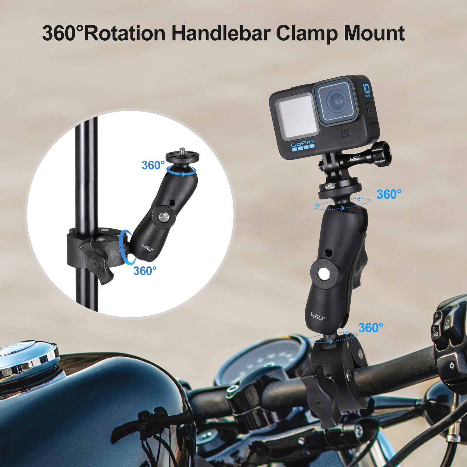 HSU Motorcycle Handlebar Mount Clamp Bundle - Image 6