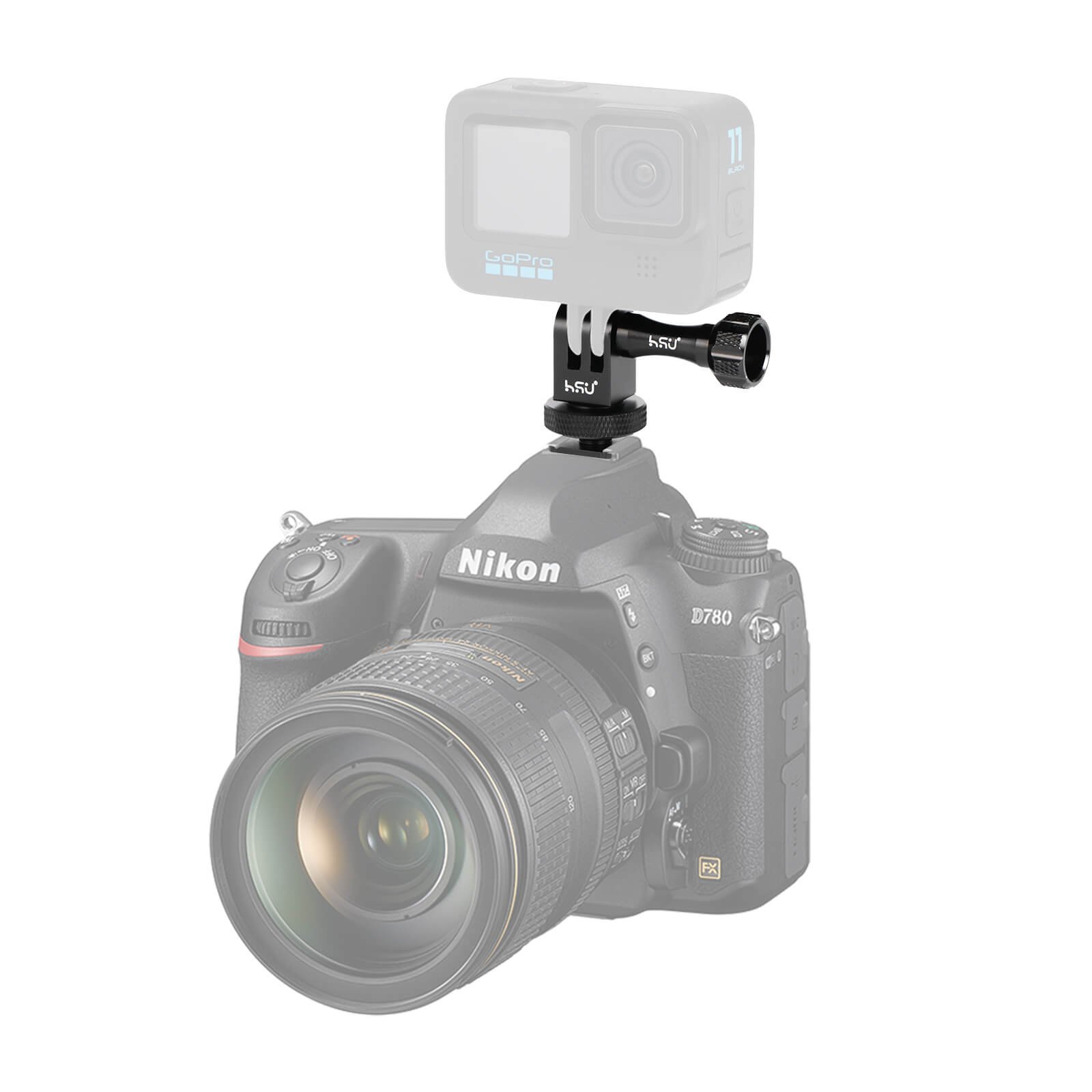 HSU Cold Shoe Mount Adapter for GoPro Hero,DJI Osmo Action and Insta360 - Image 3