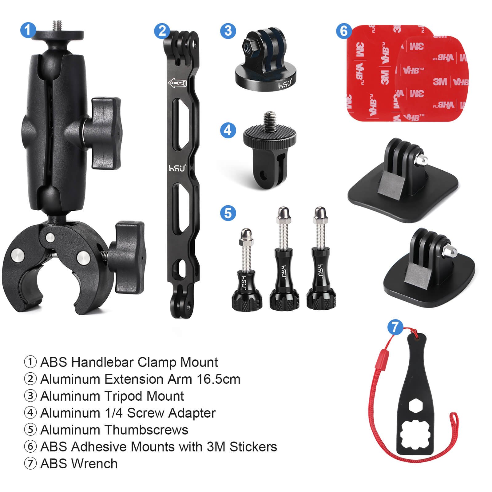 HSU Motorcycle Handlebar Mount Clamp Bundle - Image 4