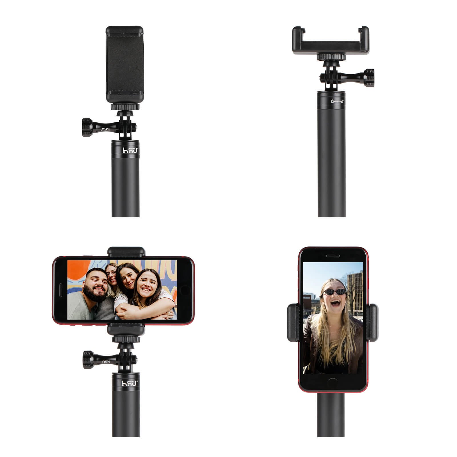 HSU Extendable Selfie Stick Tripod for GoPro, Phone and Digital - Image 2